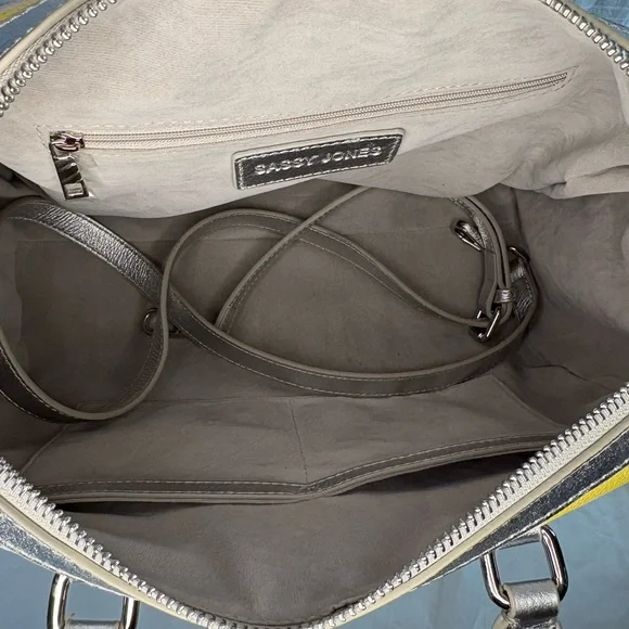 Sassy Jones Silver and Yellow Safari Print Bag - Picture 3 of 4